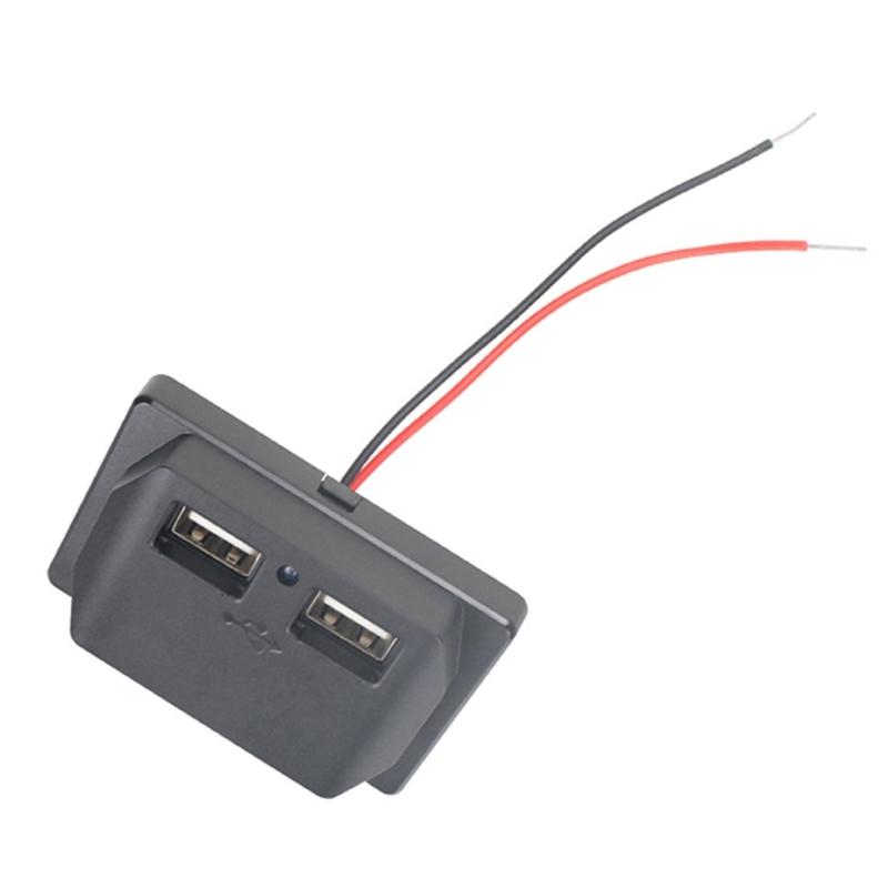 3.1A 12-24V Twin USB Port Fast Chargers Socket Power Outlet Panel for Car RVs