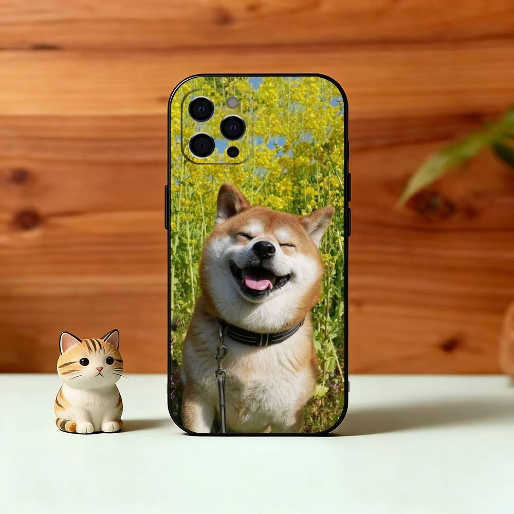 Shiba Inu Phone Case For iPhone 17, 16,15,14,13,12,11 Plus,Pro Max, Others Soft Black Cover