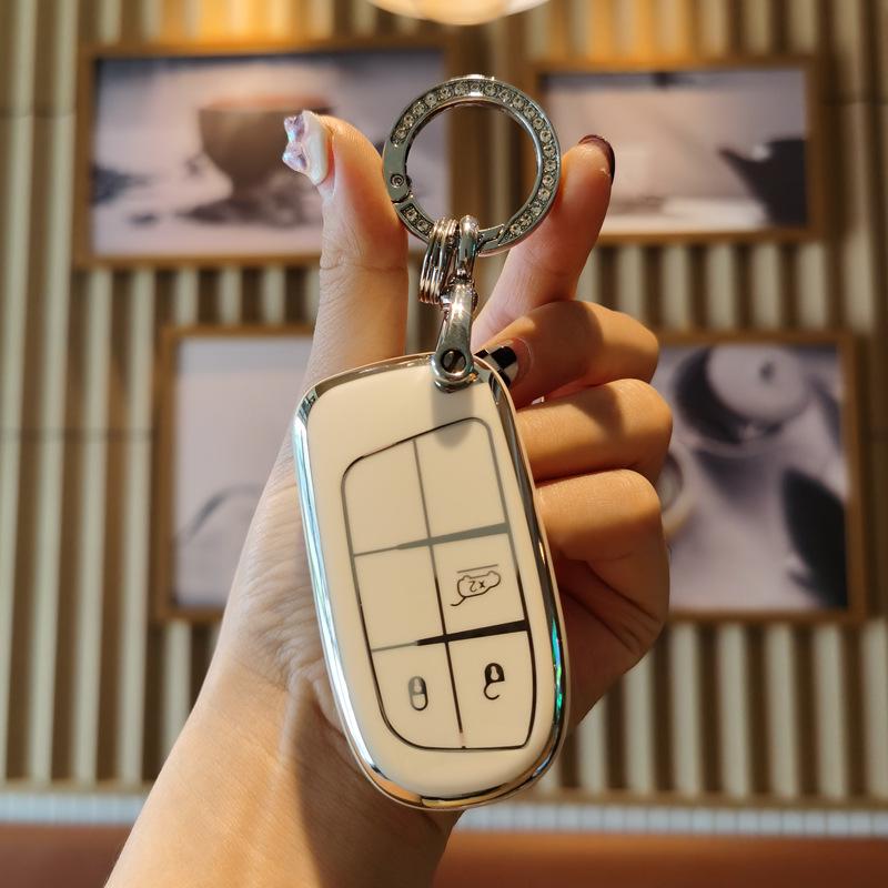 Fiat Viaggio & Ottimo Key Cover with Buckle - Dodge Journey Remote Protection Shell