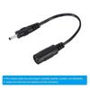 PATIKIL 0.6 feet DC 5.5x2.1mm female - 3.0x1.1mm male power cable 4 pieces wire adapter connector charging cord light fan speaker for table lamp black