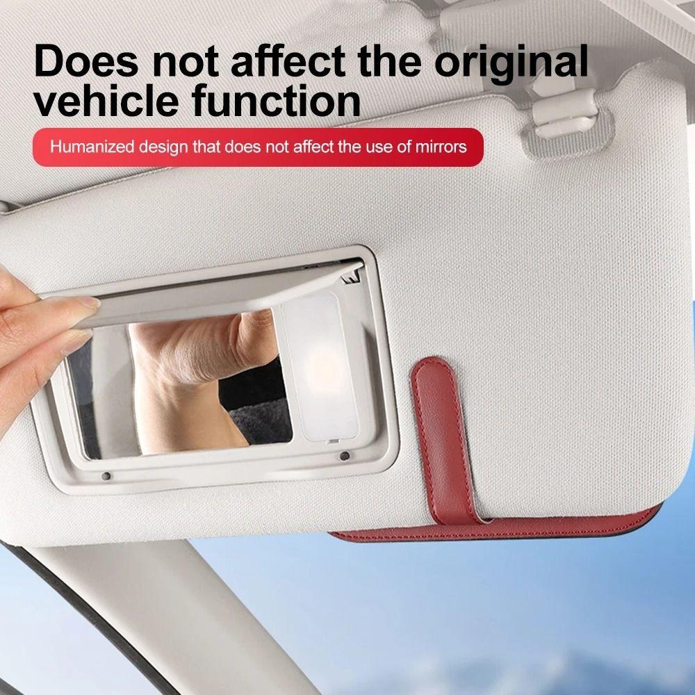 PU Leder Auto Brillenetui Multifunktionale Sonnenbrillen Aufbewahrungsklammer Auto Innenraumzubehör