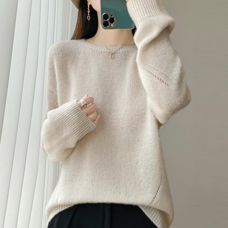 QingHe Cashmere Women's 30% Cashmere Cardigan - Soft & Warm Wool Blend Sweater