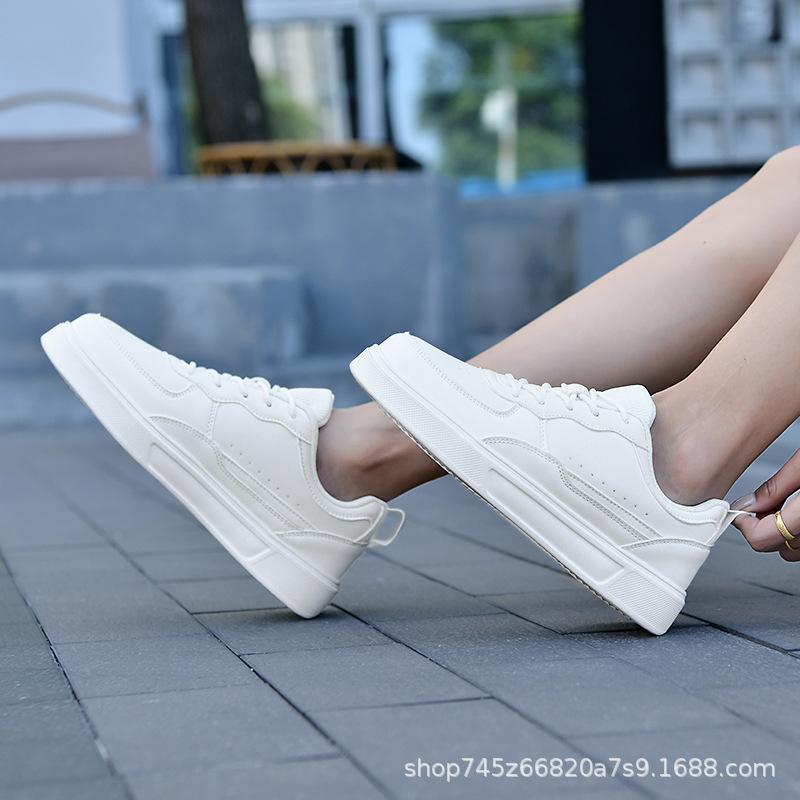

Edition shoes women s little white shoes fashion trendy leather surface waterproof breathable casual shoes soft sole student running sports shoes 35