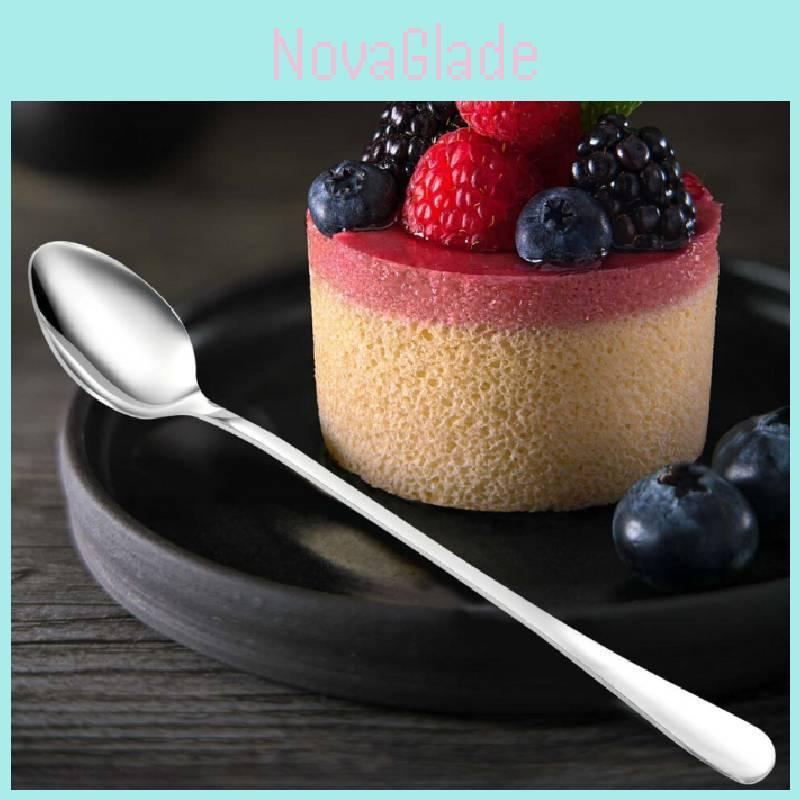 Stainless Steel Soup Spoon With Long Handle For Coffee And Dessert Ideal For Home Kitchen