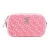 Lola Camera Bag With TB Logo Cotton And Lambskin Matte Chain Mini Women Shoulder Bag Pink 80523651