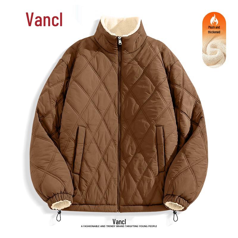 VANCL Men's Winter Diamond Quilted Stand-Collar Padded Jacket