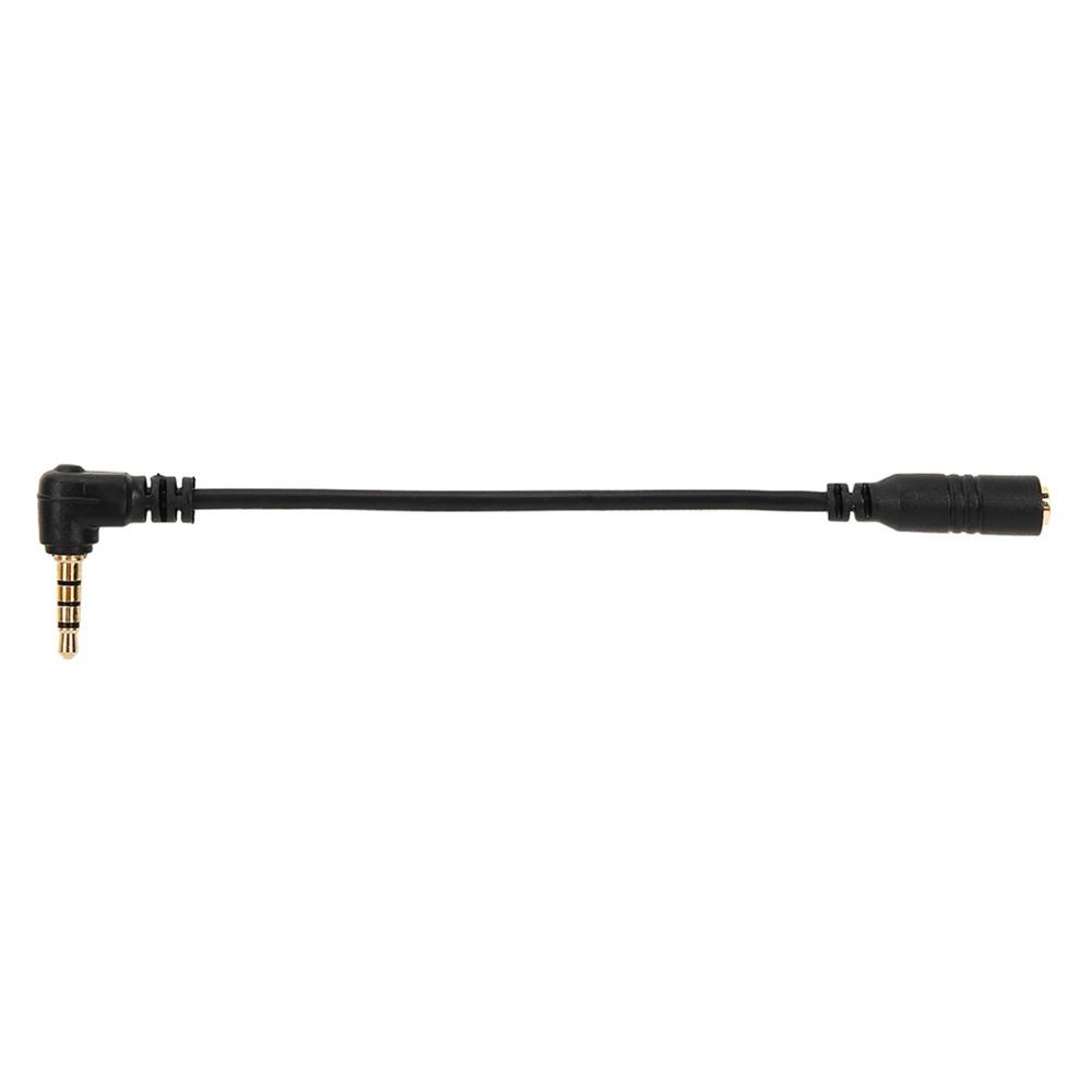 Black TRS To TRRS Converter 3.5mm Jack Audio Converter Cable Earphone Adapter Cable Tablets