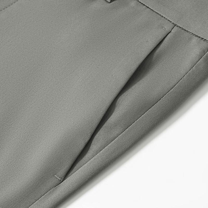 MONTAGUT Men's Mulberry Silk Blend Breathable Ice-Cool Straight-Leg Casual Pants