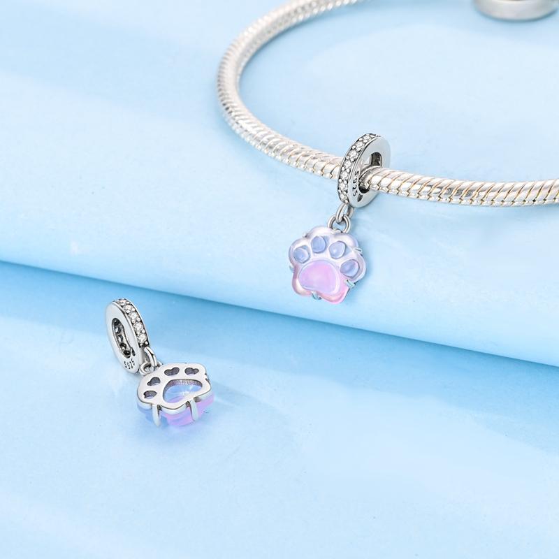 Luminous Series Copper Charms Beads Pendant Firefly Elf Paw Planet Charm Fit Original Bracelet Women Jewelry Gift