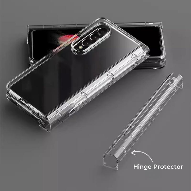 For Samsung Z Fold 7 Transparent Hinge Pen Slot Protection Cover Shockproof Hard PC Case Shell for Galaxy Z Fold7 Fold6 Fold5