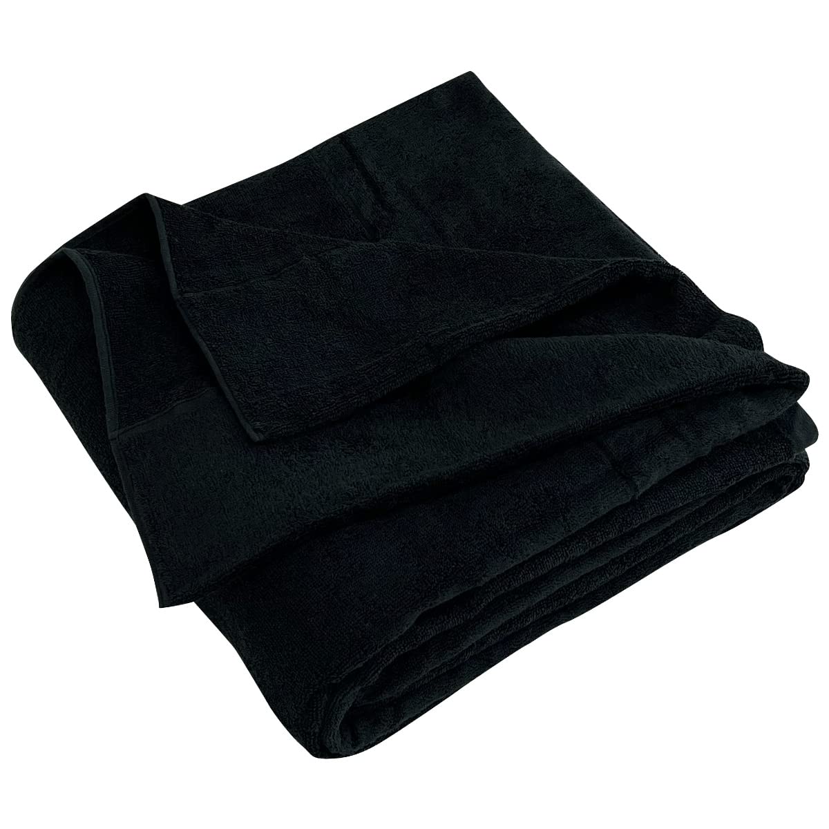 

Rivere Single Towel Blanket, 100% Egyptian Cotton, Summer, Moisture-Wicking, Quick-Drying, Thick (Black)