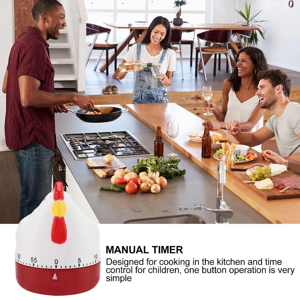 Hen Kitchen Timer Mechanical Countdown Clock Pattern Decor Cooking Timer  Kitchen Use