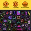 Neon Lights DIY Fine Laptop Stickers Multi-functional Workmanship