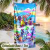 Fall Guys Beach Towel, Personalized Custom Text, Quick Dry Soft Large Towel For Swimming Pool Travel