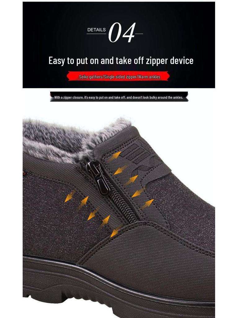 Pánské zimní nepromokavé protiskluzové zateplené boty pro seniory