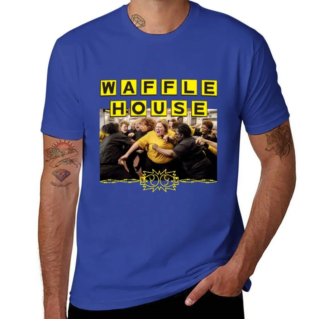 New AIGN Waffle House Beatdown T-Shirt Summer Top Sweat Shirts Mens T Shirt