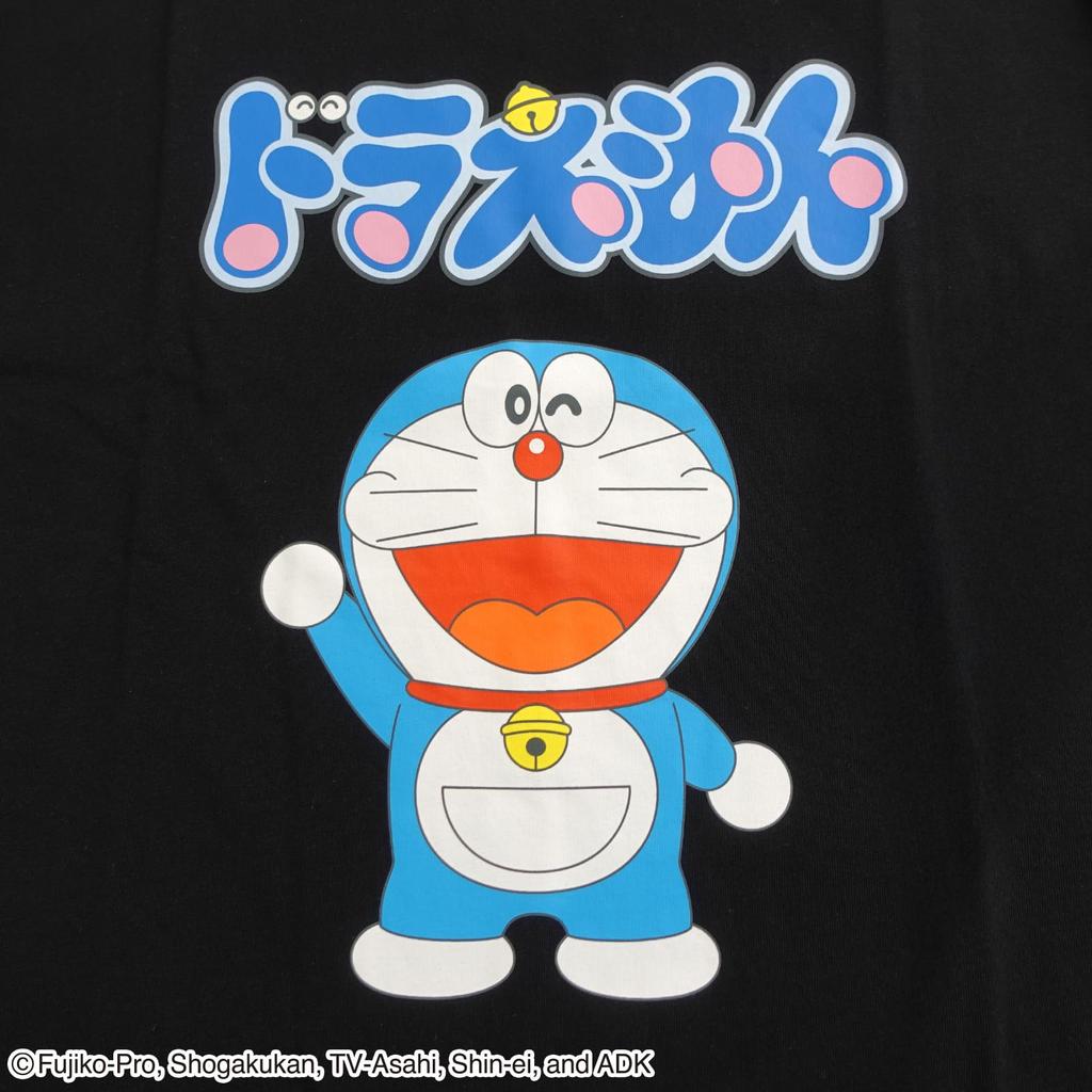 Fineplus Doraemon Logo Short Sleeve T-Shirt, Simple Character Merchandise
