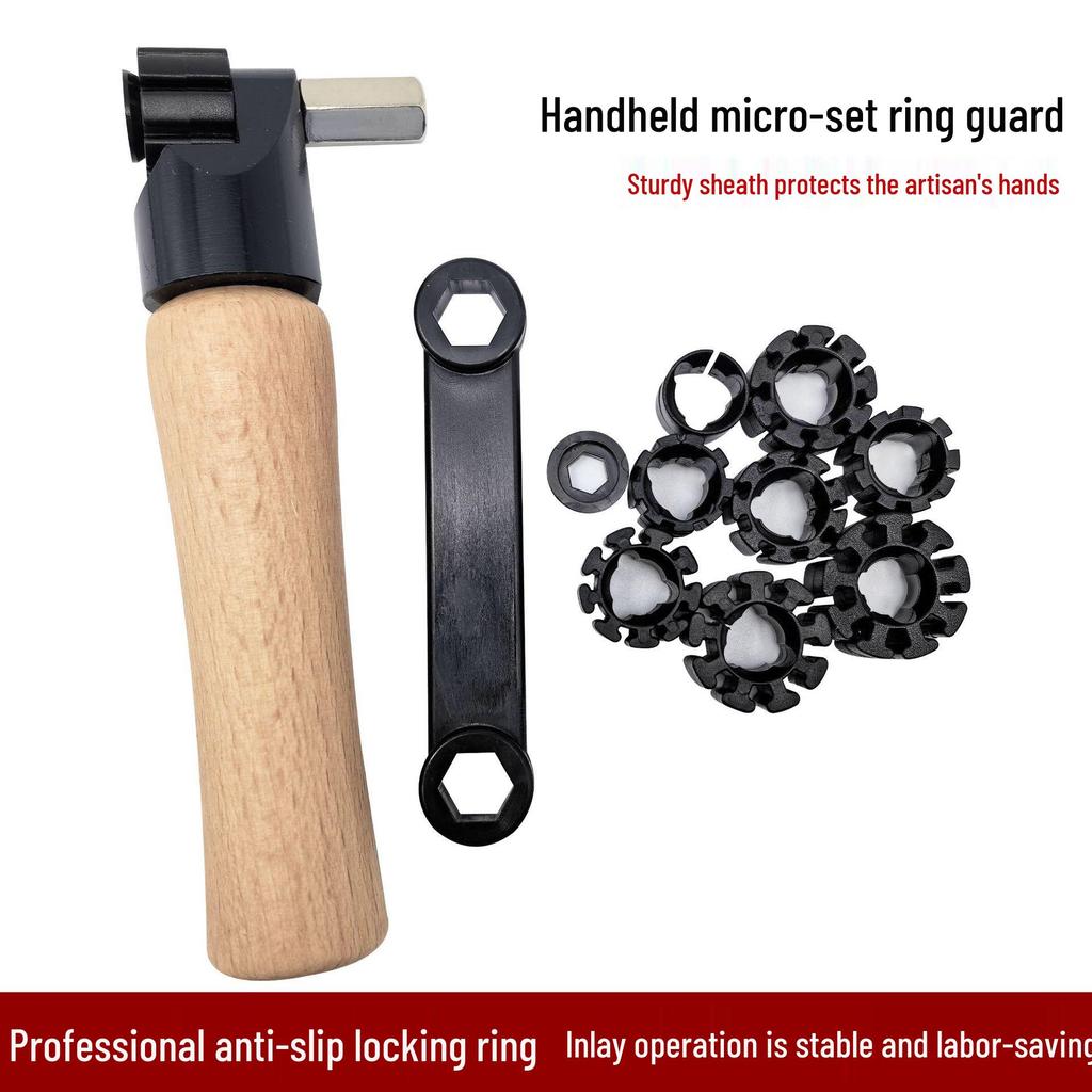 360° Rotating Solid Hemisphere Stone Setting Ring Fixture