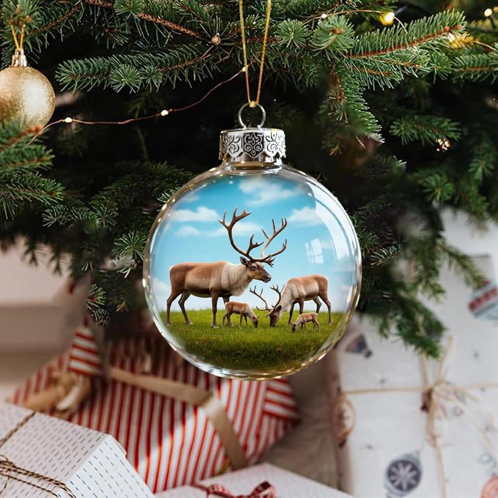 Christmas Tree Balls Clear Seasonal Pendants Shatterproof Balls Ornaments For Dinner School Restaurant Shopping Mall Wedding