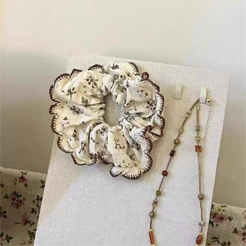 Forest Retro Floral Lace Large Intestine Hairband Hair Accessories For Women