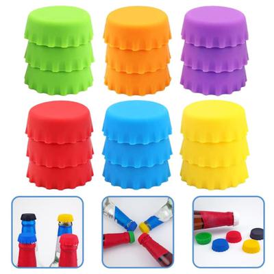 6/18/21Pcs Silicone Wine Bottle Cover Leak-proof Good Sealing Food-grade Reusable Easy-to-clean Reusable Dishwasher Safe Beer Seal Cover