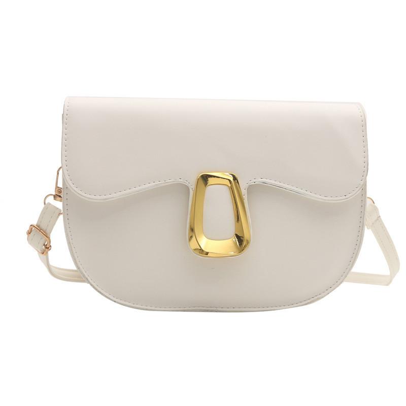 2024 New Spring Street Fashion Women s Saddle Bag Crossbody Shoulder Bag Trendy Pu Leather белый