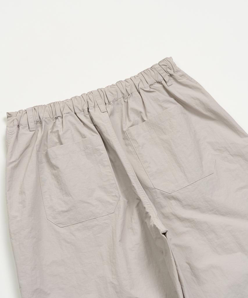 TOFFEE Utility Wide Parachute Pants (Warm Grey)