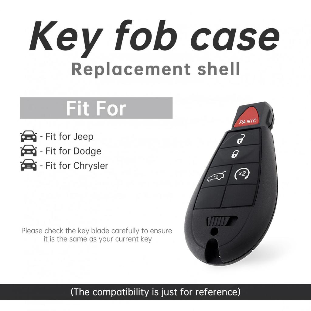 3/4/5/6/7 Buttons Car Remote Key Gq4-53T 56046955 Fit For Jeep,Chrysler,Dodge Ram- 1500 2500 3500 4500 5500 Key Shell Case