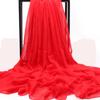 Sciarpa traslucida da donna in chiffon selvaggio 170*70cm tinta unita, sciarpa di seta simulata, protezione solare