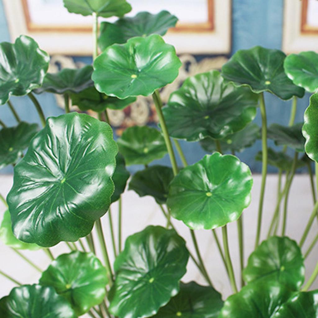 Artificial Leaves Lifelike 18 Branches Deformation Proof Decorative Fake Begonia Leaves Plants For Home Garden Porch Window