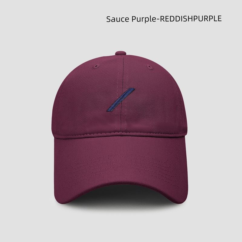 

2025 Новая бейсболка Широкие поля Маленькое лицо Мужская и женская K-стиль Повседневная Легче всего сочетать Вышивка Слэш Кепка с козырьком Purple One size