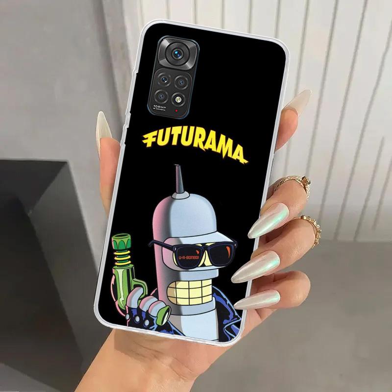 Cartoon F-Futuramas Phone Case for Xiaomi Redmi Note 14 13 12S 12 11S 11 Pro Plus 11T 11E 10S 9 9S Soft Funda Print Shell Note 1