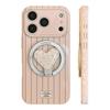 Creative Striped Heart-Shaped Stand Phone Case for iPhone 16, iPhone 17, iPhone 17 Pro Max