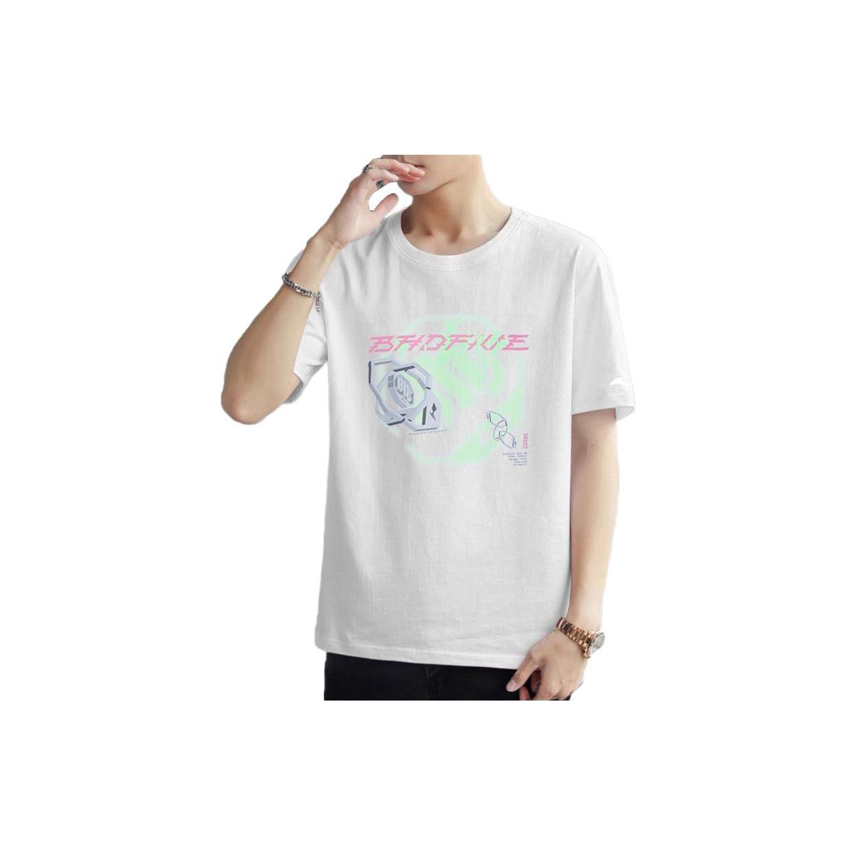 Li-Ning BadFive Graphic T-shirt White Men s AHSS663-1 L