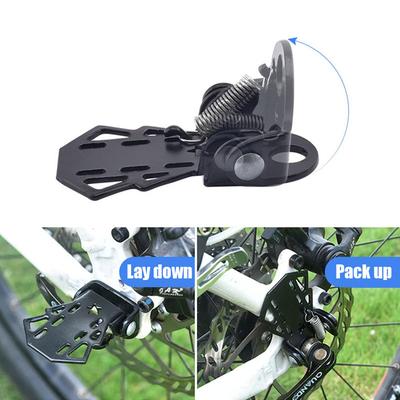 2Pcs MTB Rear Seat Footrest Mounted On Back Wheel Bike Pedals Folding Footboard Cycling Accessories Non-slip Bicycle Pedals