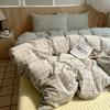 Nordic Sling Cotton Pink Stripes Duvet Cover 150x200 Size Girl's Room Housse Skin Friendly Breathable Comforter Sets