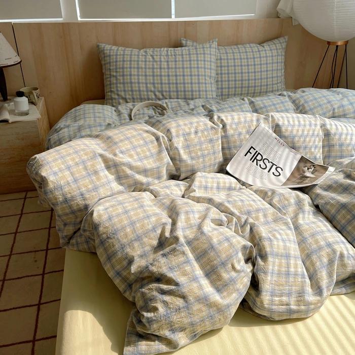 Nordic Sling Cotton Pink Stripes Duvet Cover 150x200 Size Girl's Room Housse Skin Friendly Breathable Comforter Sets