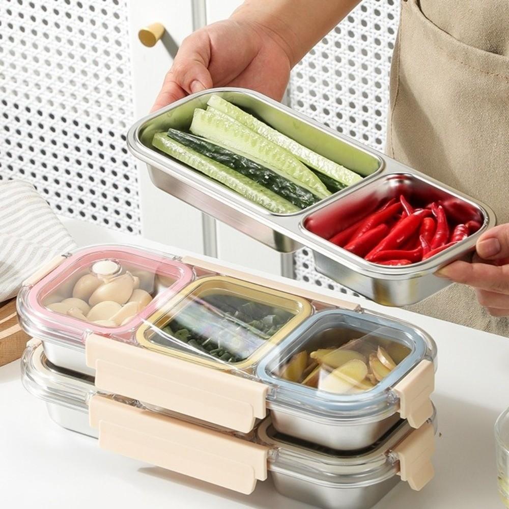 with Fork Spoon Bento Box 304 Stainless Steel Food Container New Divided Lunch Box For Meal Prep