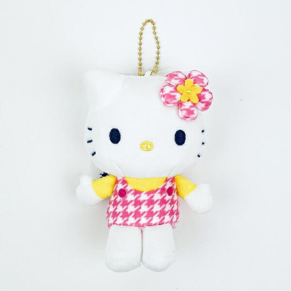 Sanrio Hello Kitty Mascot Collection Kaohana Pink Plush Houndstooth Sanrio