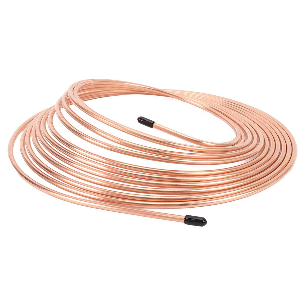 3 16inx25Ft Brake Line Tubing Kit Alloy Flexible Brake Line Replacement Coil Roll and Fitting Kit for Vehicle