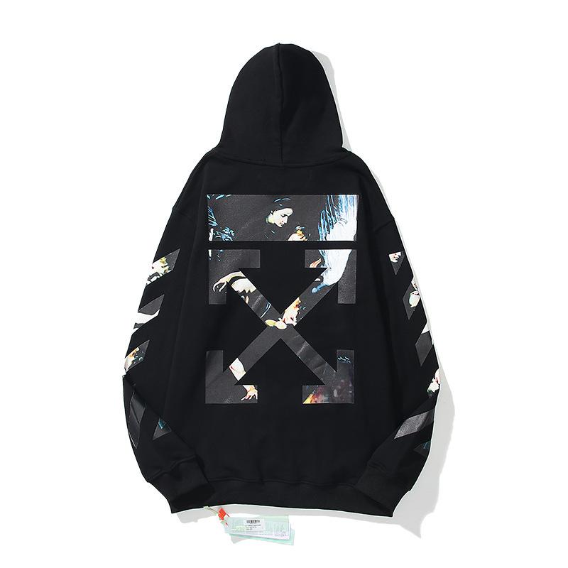 OFF-WHITE Unisex Hoodie aus Baumwoll-Frottee - Trendig & Hochwertig