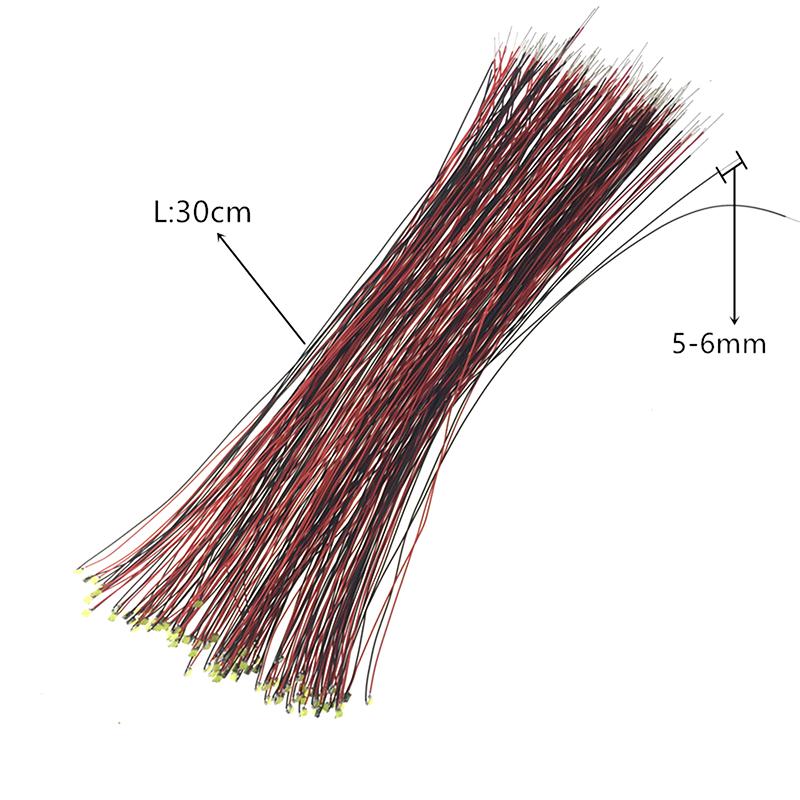 10 Peças 0805 LED Piscante Lâmpada SMD Micro Fio Litz LED Pré-Soldado Chip Com Fio 30Cm 3V Modelo Ferroviário Brinquedo Luz DIY Cabos