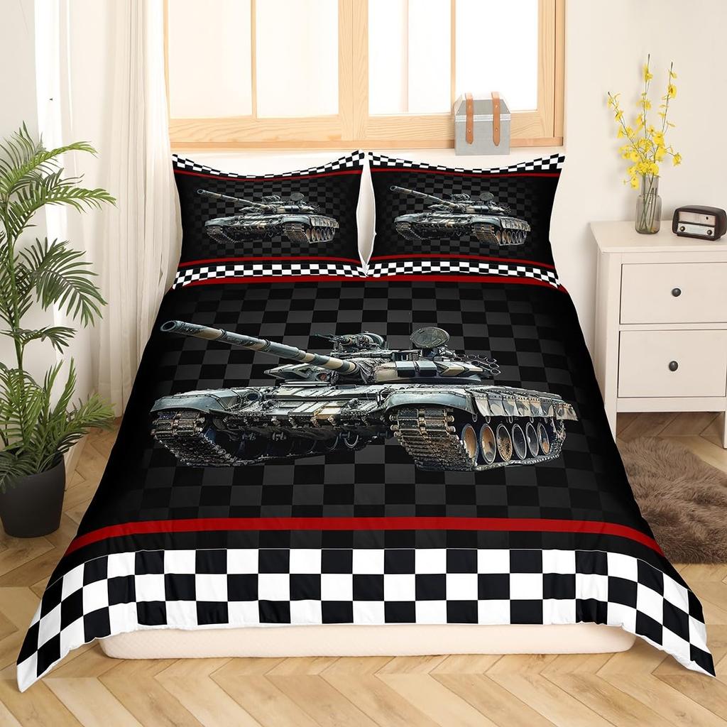 Tank Duvet Cover Set For Teens Adults Queen Quilt Covers Lightweight Down Bedroom Decor 2 Pillowcases 1 Duvet Cover No Comforter