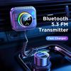 Bluetooth 5.3 FM/AUX Bluetooth Car Charger Adapter Air Vent Installation 3 Ports PD&QC 3.0 FM Bluetooth Car Transmitter