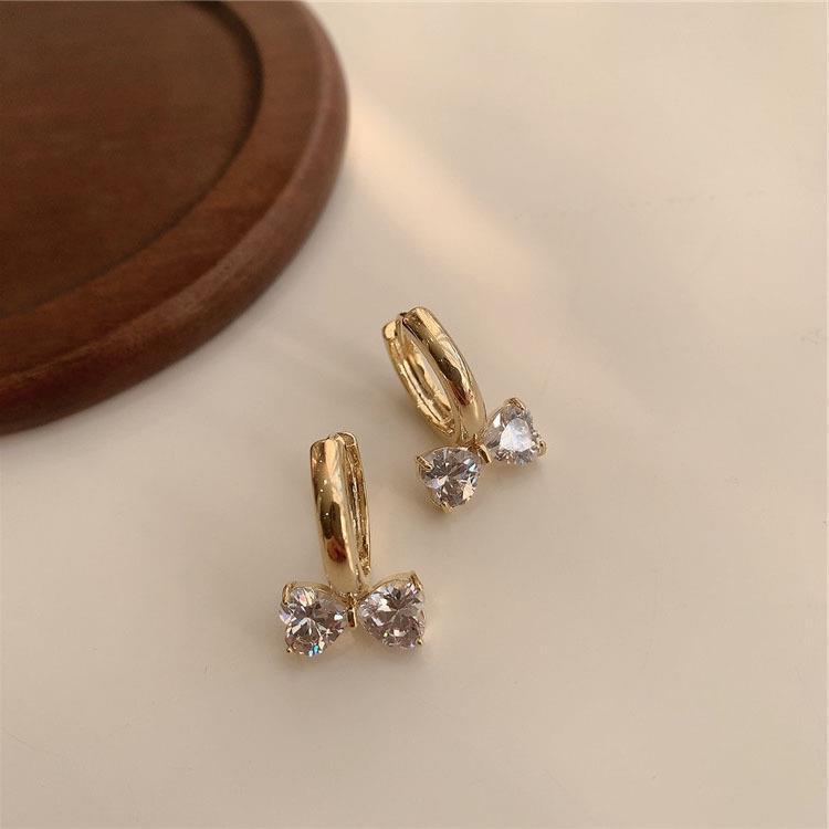 

2022 Серьги-бантики со стразами из серебра 925 пробы - Нишевый дизайн, Легкая роскошь