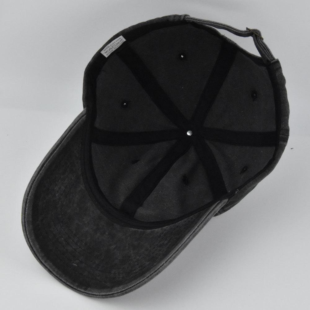 Washable Denim Baseball Cap New Summer Solid Color Cotton Cap Women Ponytail Hats Men Baseball Cap Outdoor Visor Casual Cap