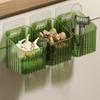 1pcs Kitchen Garlic Ginger And Onion Transparent Storage Basket Wall-Hanging Small Wall-Mounted Storage Box Storage Rack