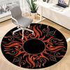 1PC Flame Design Chair Carpet for Office, Indoor Non-Slip Washable Carpet, Soft Comfortable Mat For Office Room yy250930227