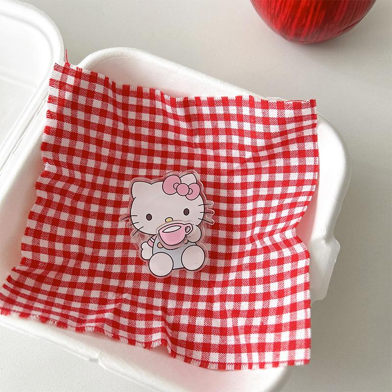 Simple And Cute Childlike Acrylic Leisurely Kt Rotating Small Cartoon Mobile Phone Holder Airbag Lazy Back Sticker