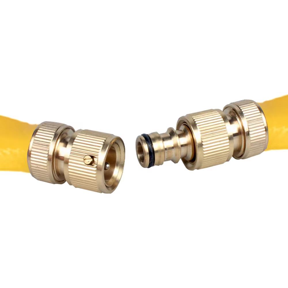 2 Way Quick Coupling Brass Garden Hose Repair Connector Adapter Mender for Irrigation Hot Selling